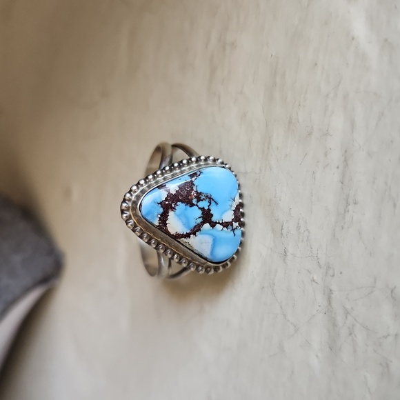 Stunning NWOT Native American Navajo Golden Hills Turquoise Ring 💙💍🤎🎁 - Picture 2 of 11